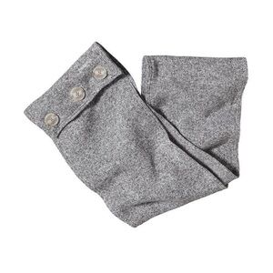 Gray Knit Button Scarf • Winter Soft Long Scarf • Cozy Heather Gray Wrap